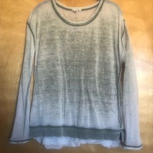 Distressed Light Green Aeropostale Lightweight Long Sleeve Top